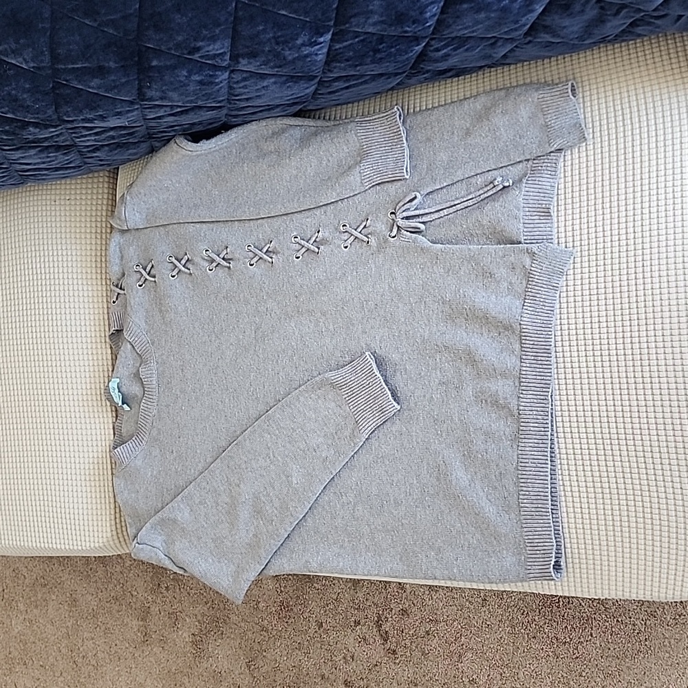 She + Sky Grey sweater